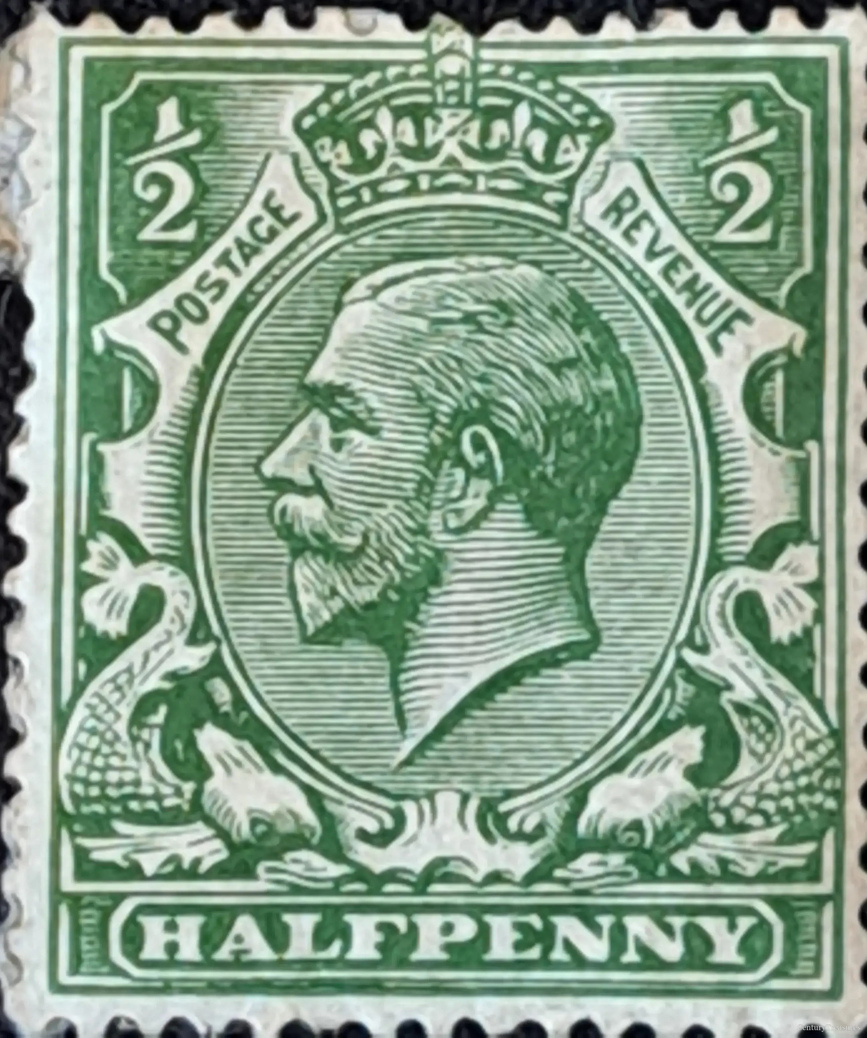 UK Halfpenny Green – King George V Definitive
