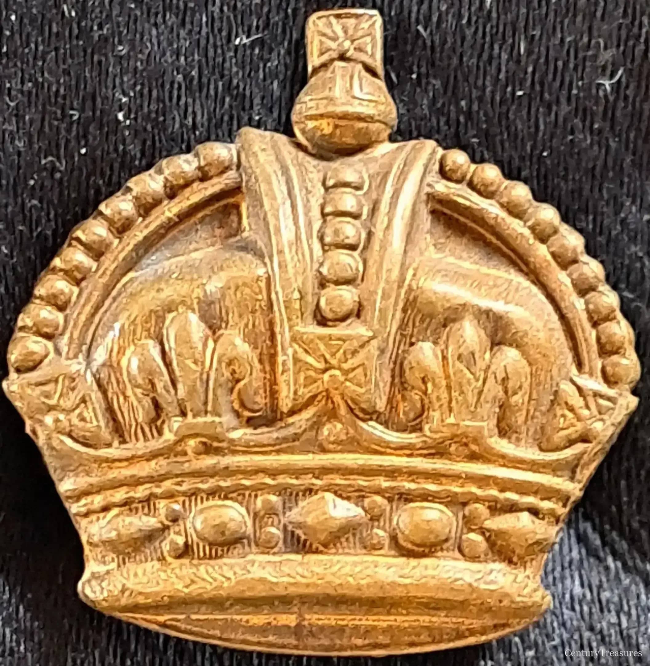 Commonwealth King's Crown Brass Rank Insignia